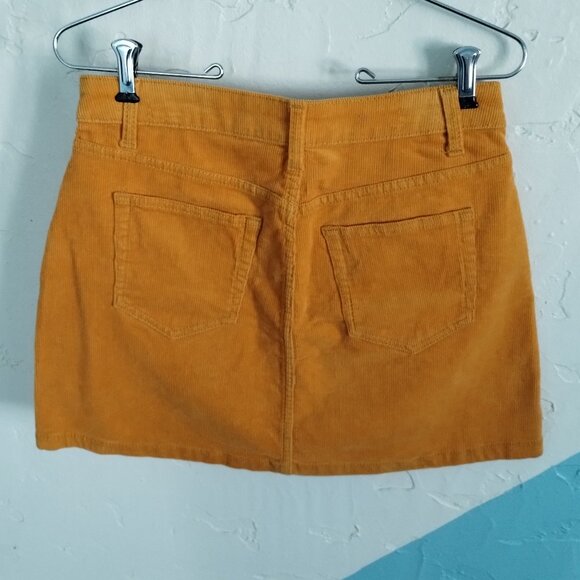 No Boundaries High Rise Mustard Corduroy Skirt - Picture 5 of 7